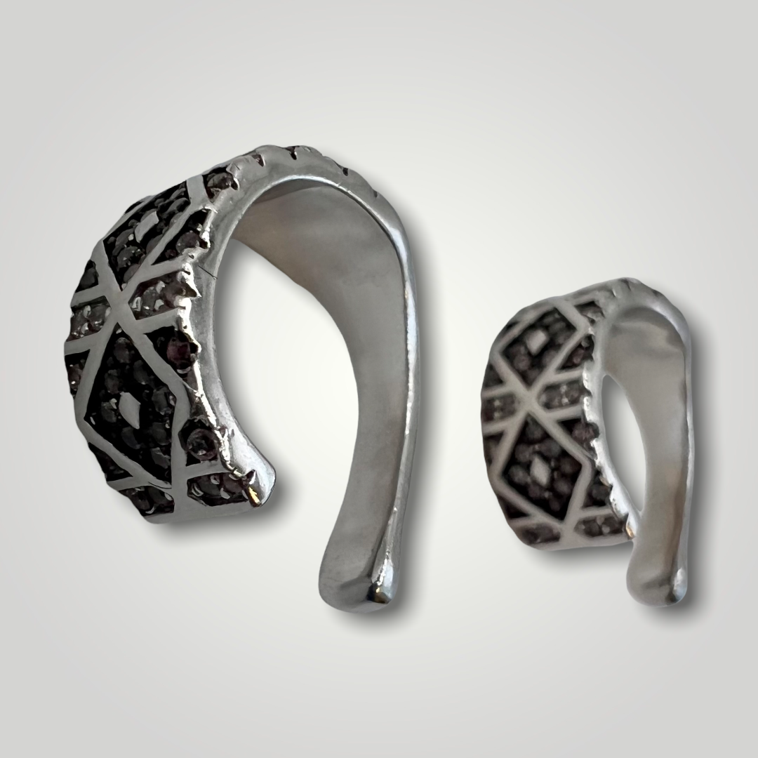 Solid Sterling Silver, 14K Rose Gold Hook French Earrings