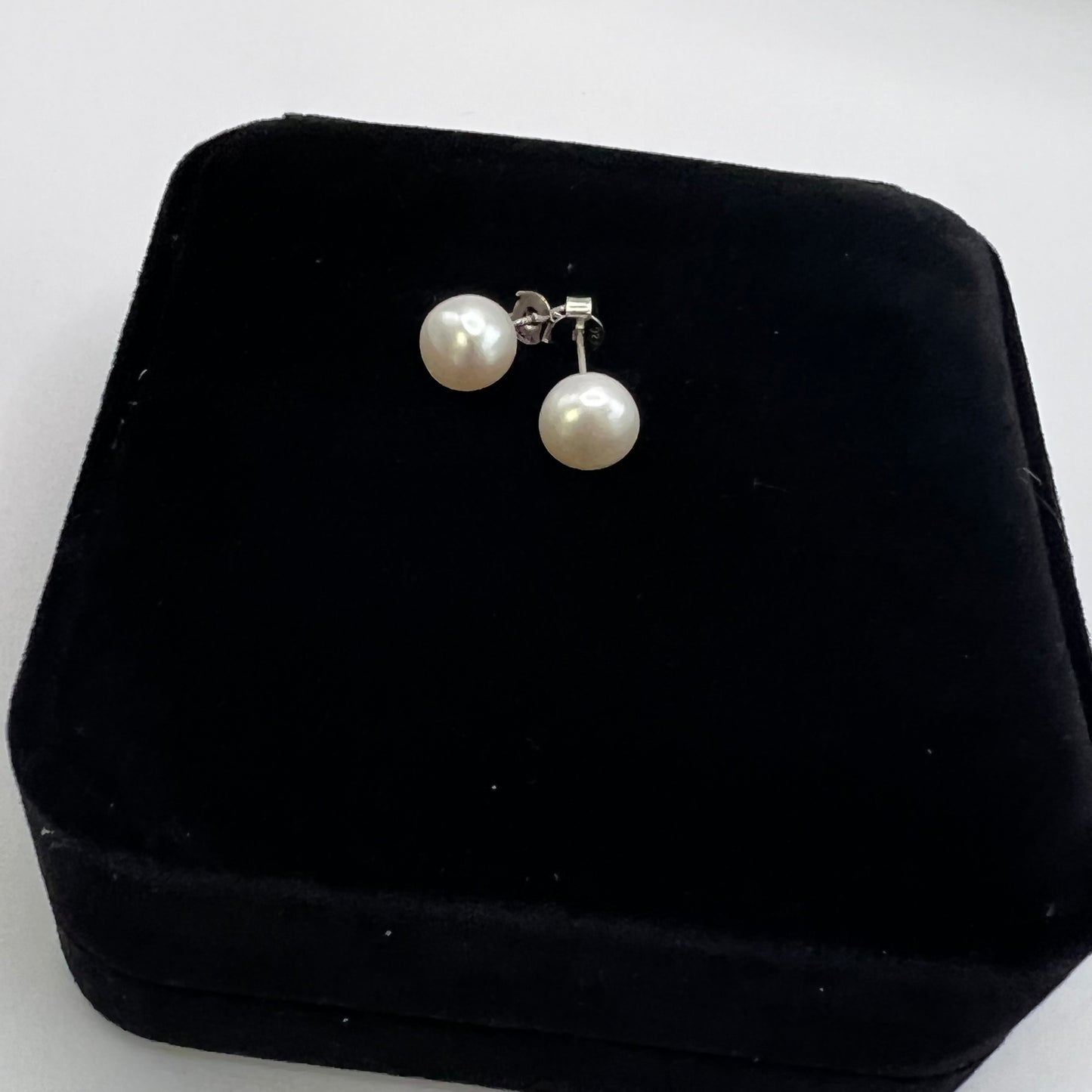 Real Pearl Sterling Silver Earinngs