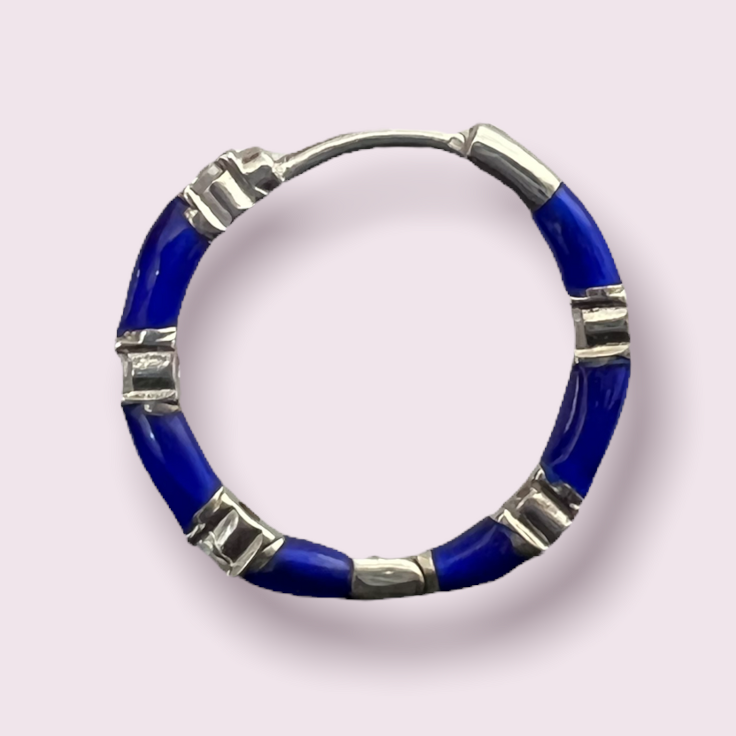 Hoop Sterling Silver Colored Earrings