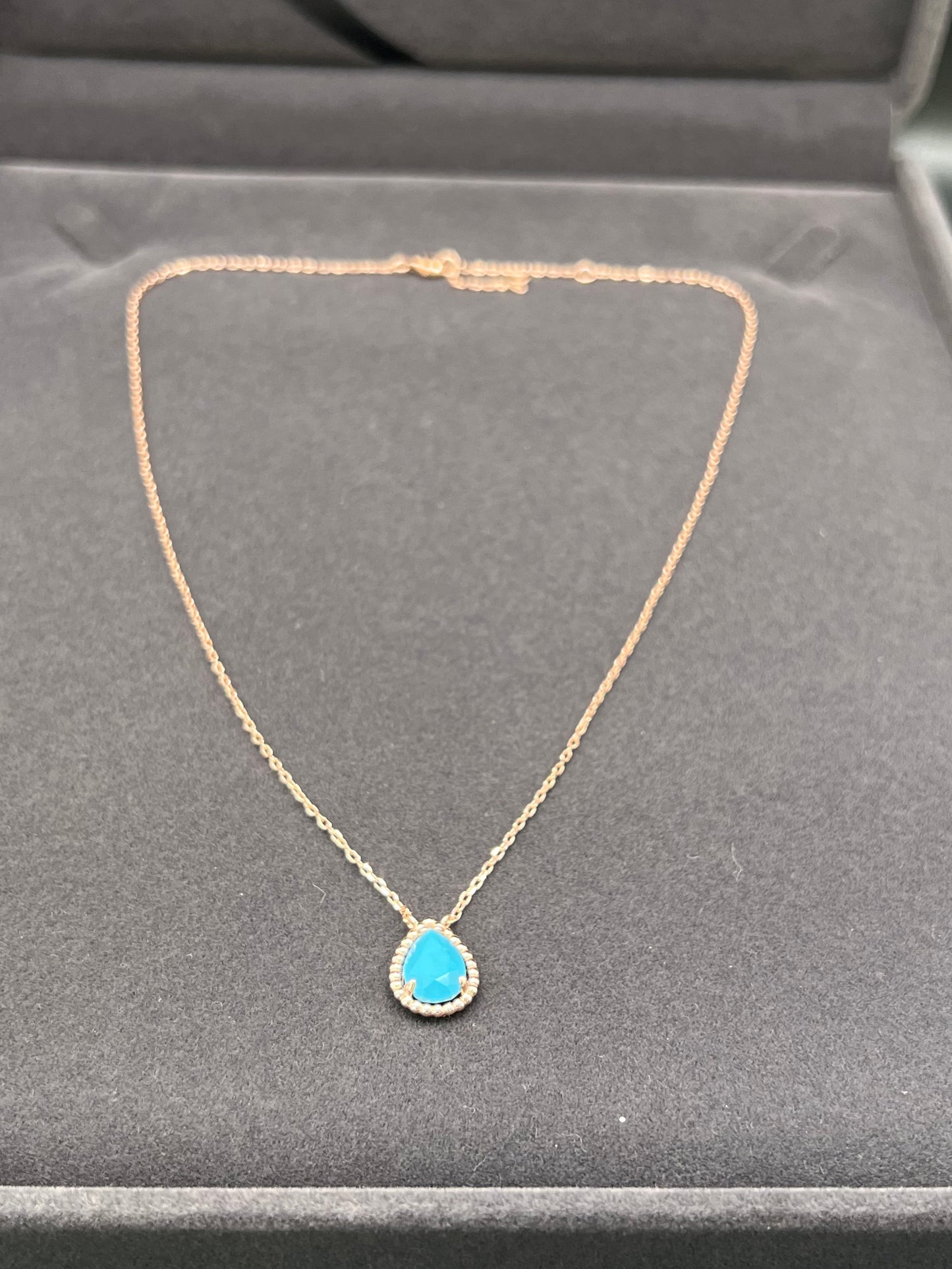 Blue, Red Pendant Sterling Silver Necklace