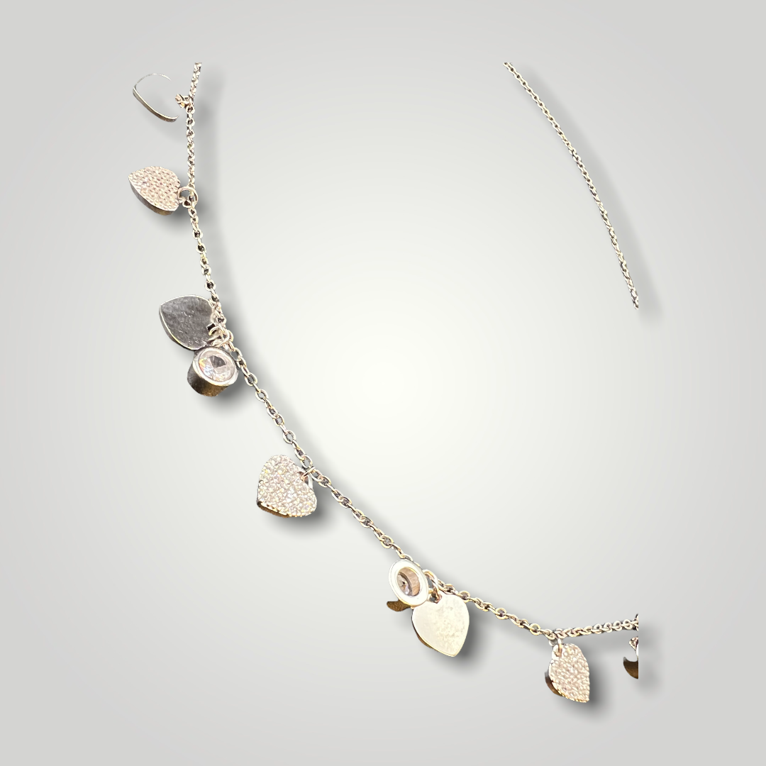 Hearts Of Luck Sterling Silver Necklace