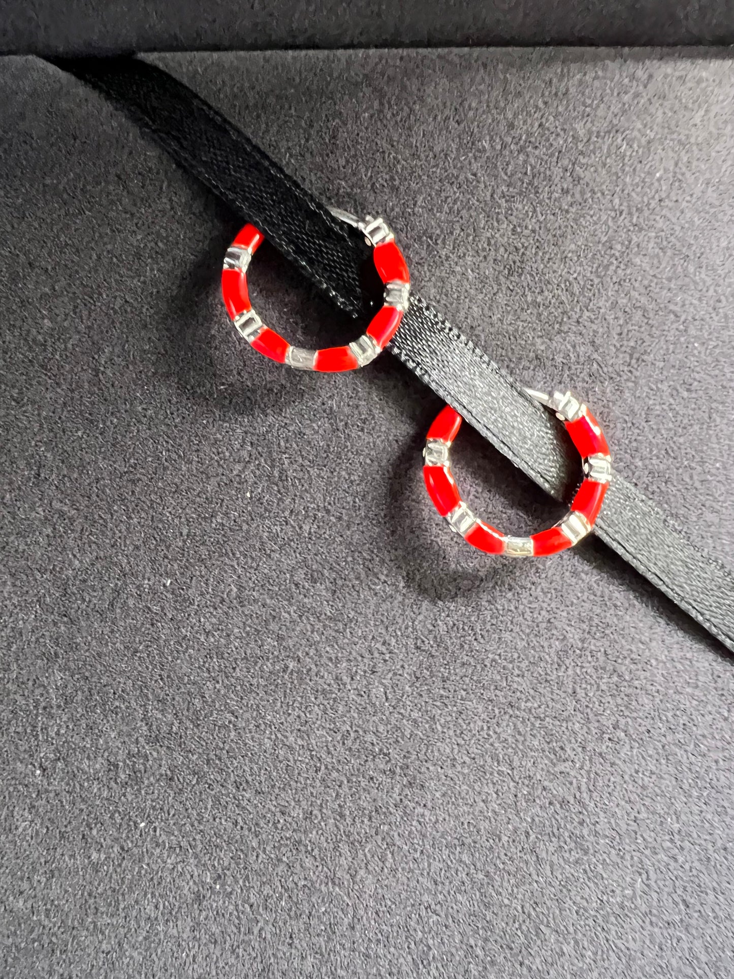 Hoop Sterling Silver Colored Earrings