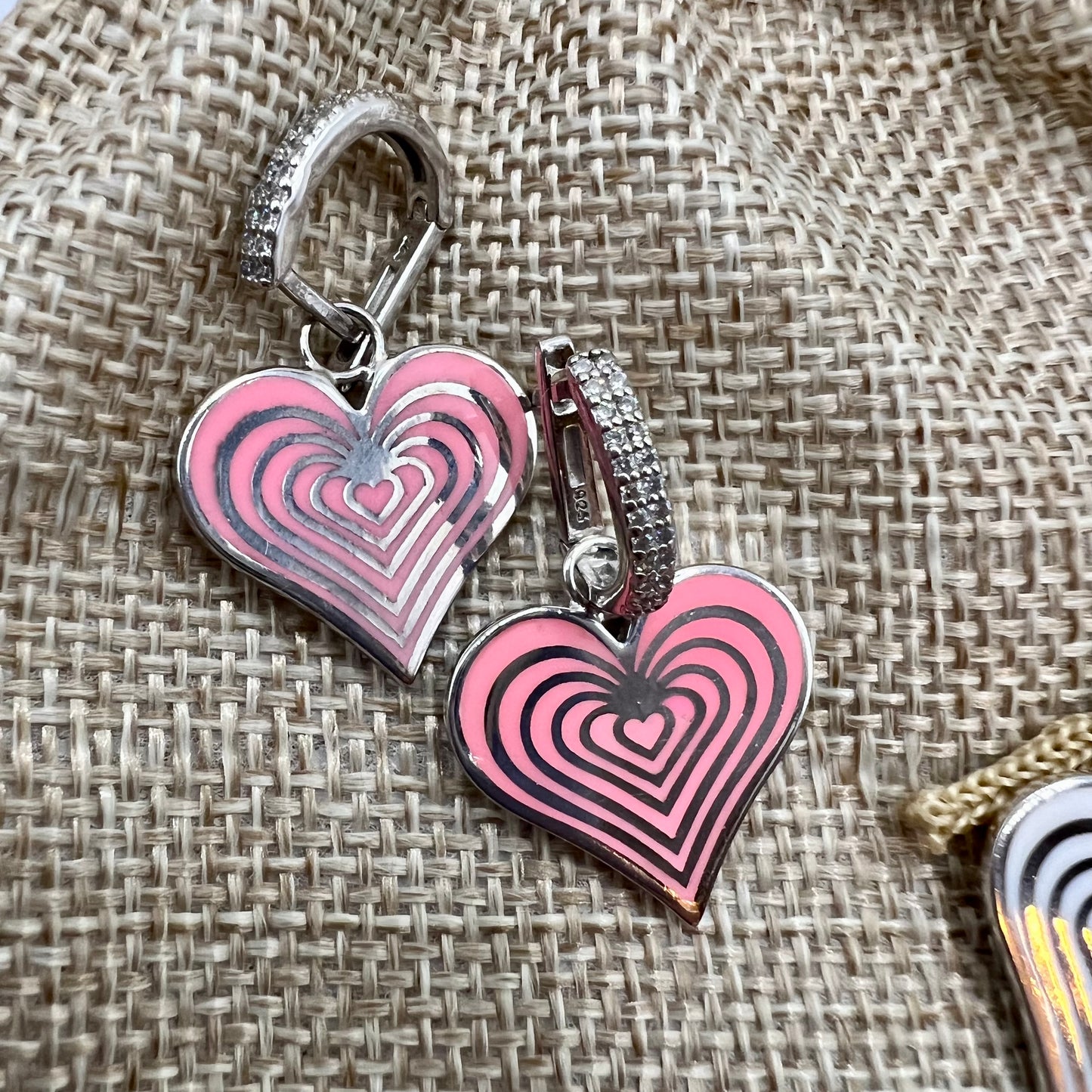 Enamel Sterling Silver Earrings