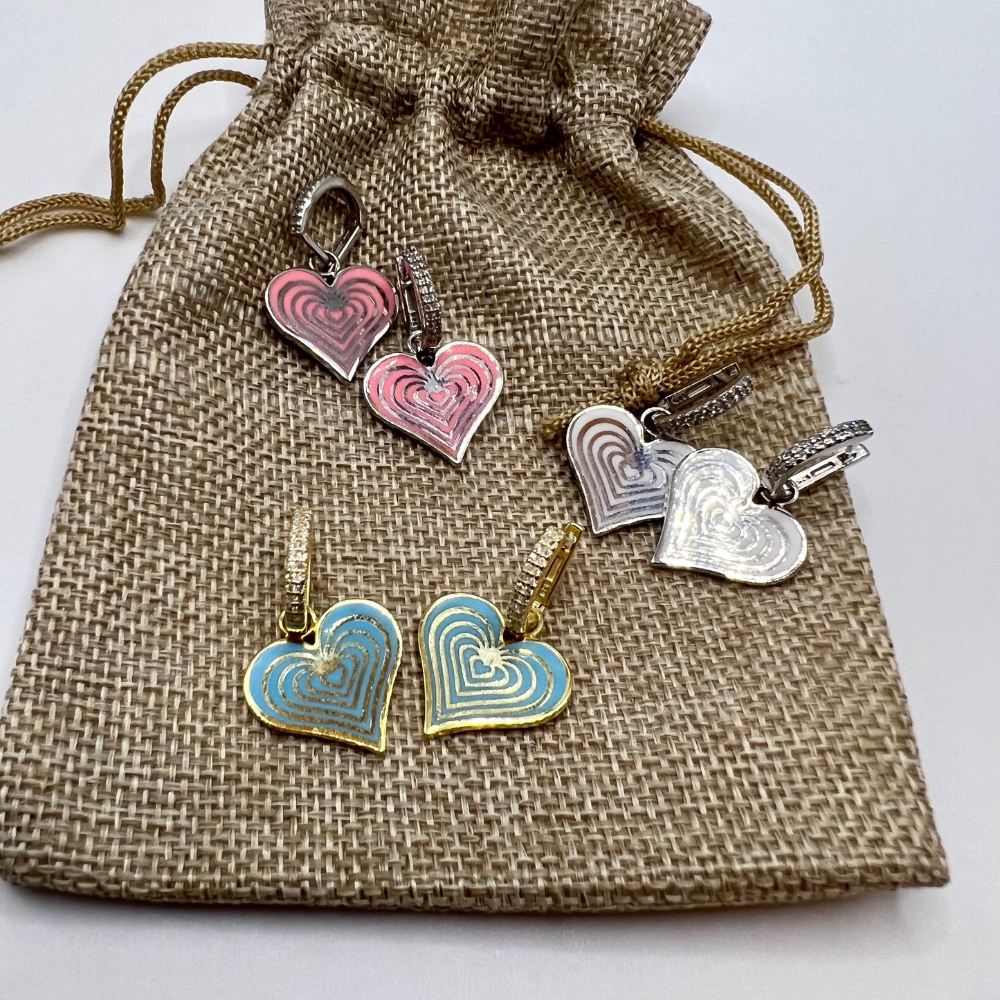 Enamel Sterling Silver Earrings