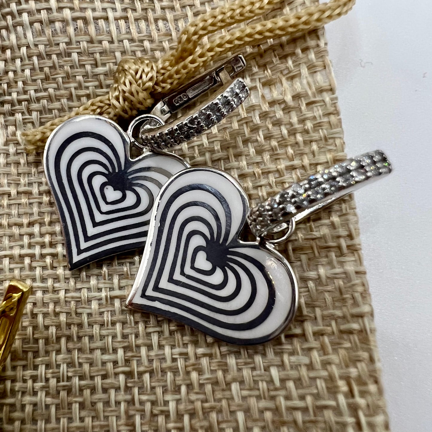 Enamel Sterling Silver Earrings