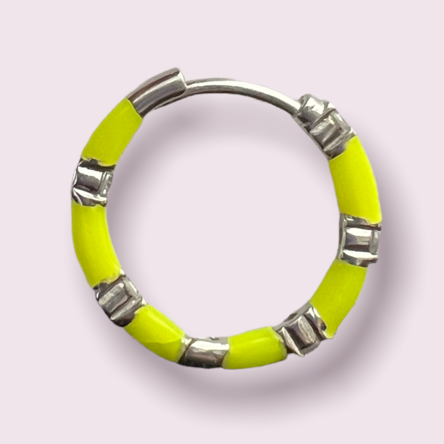 Hoop Sterling Silver Colored Earrings