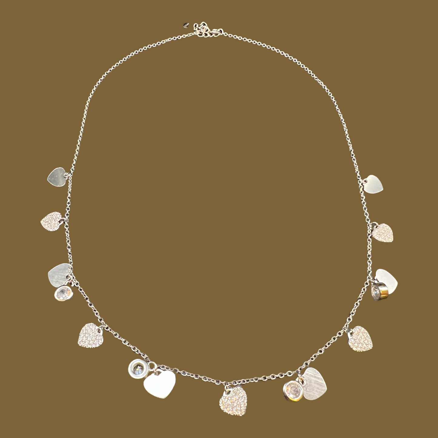 Hearts Of Luck Sterling Silver Necklace