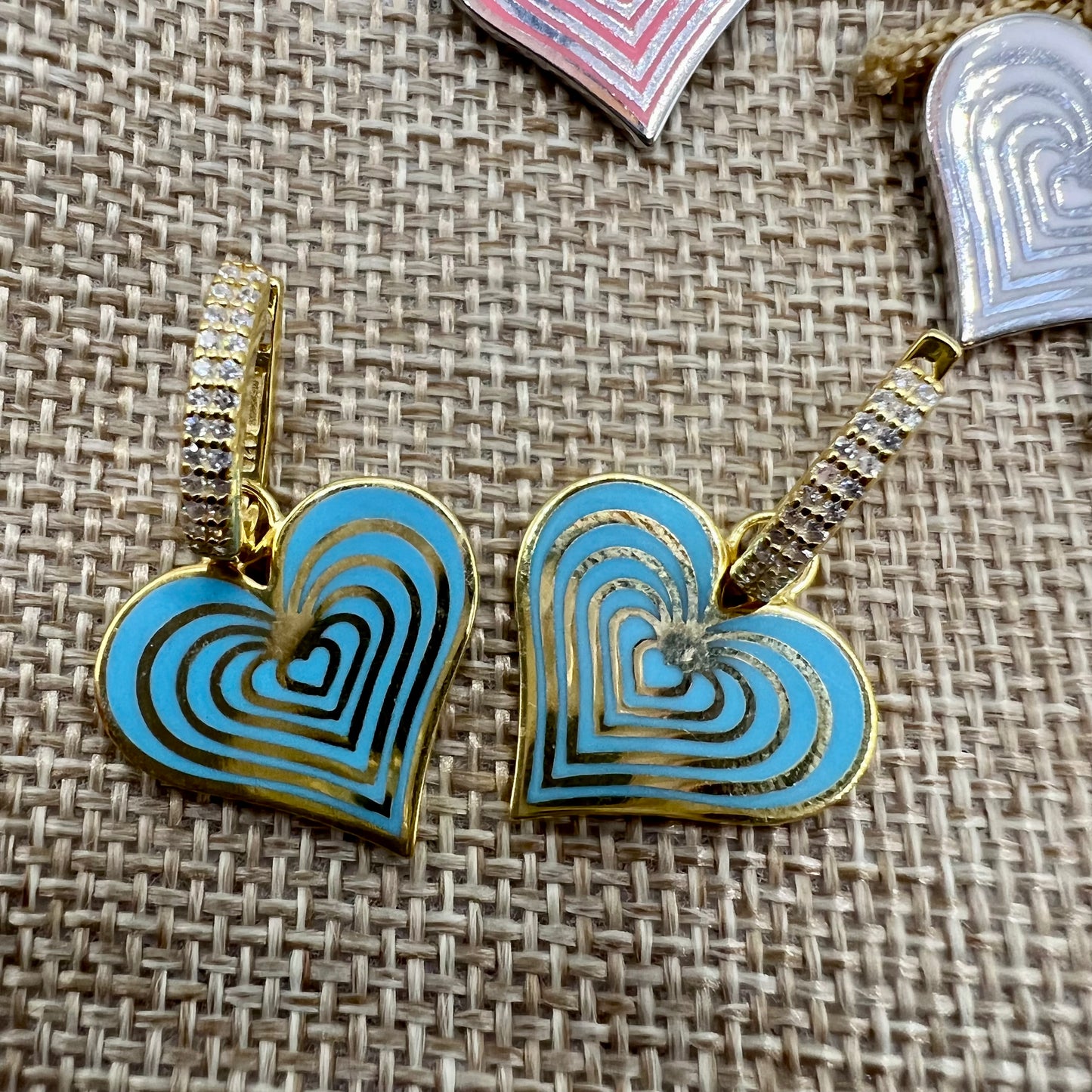 Enamel Sterling Silver Earrings