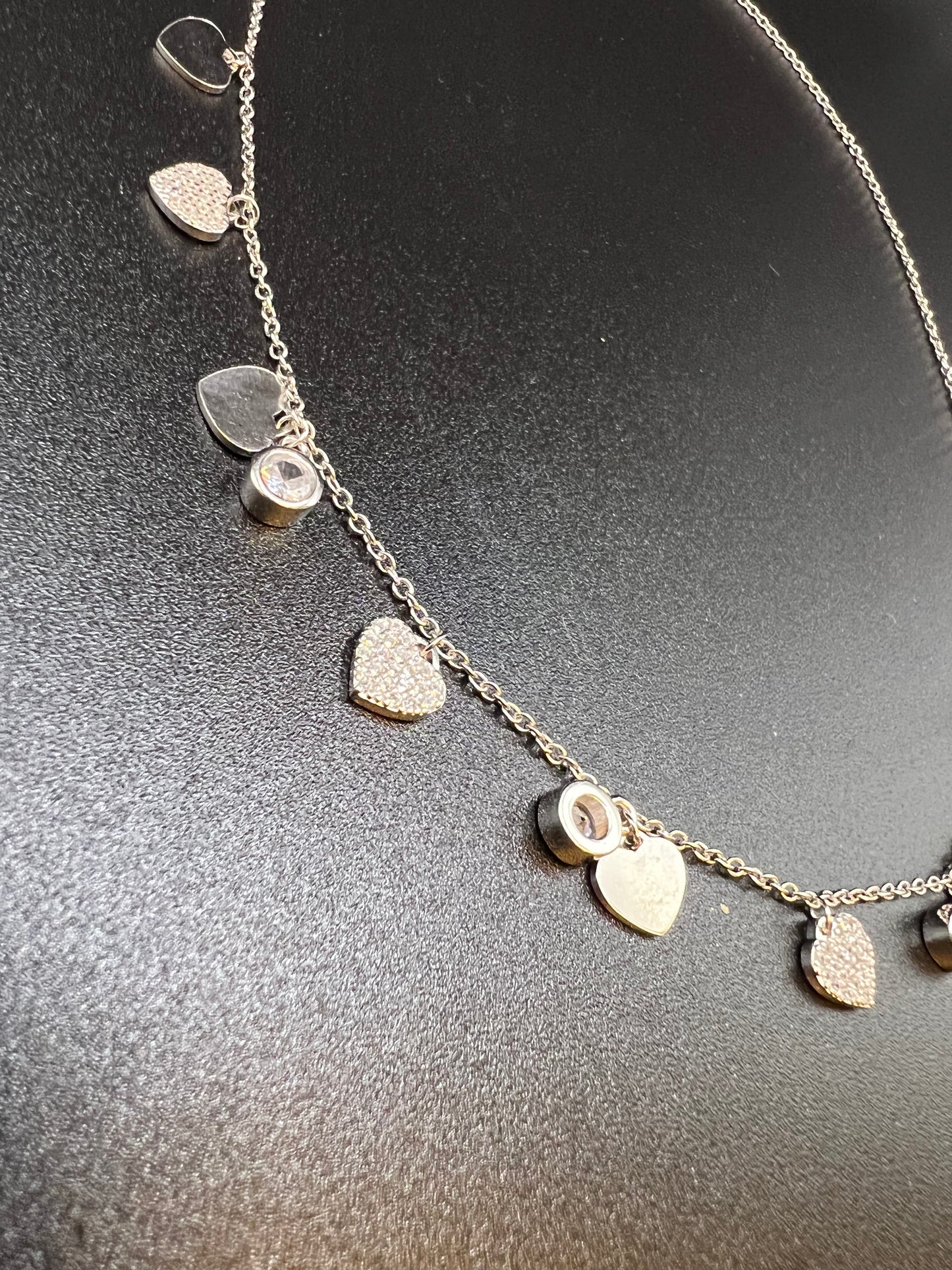 Hearts Of Luck Sterling Silver Necklace