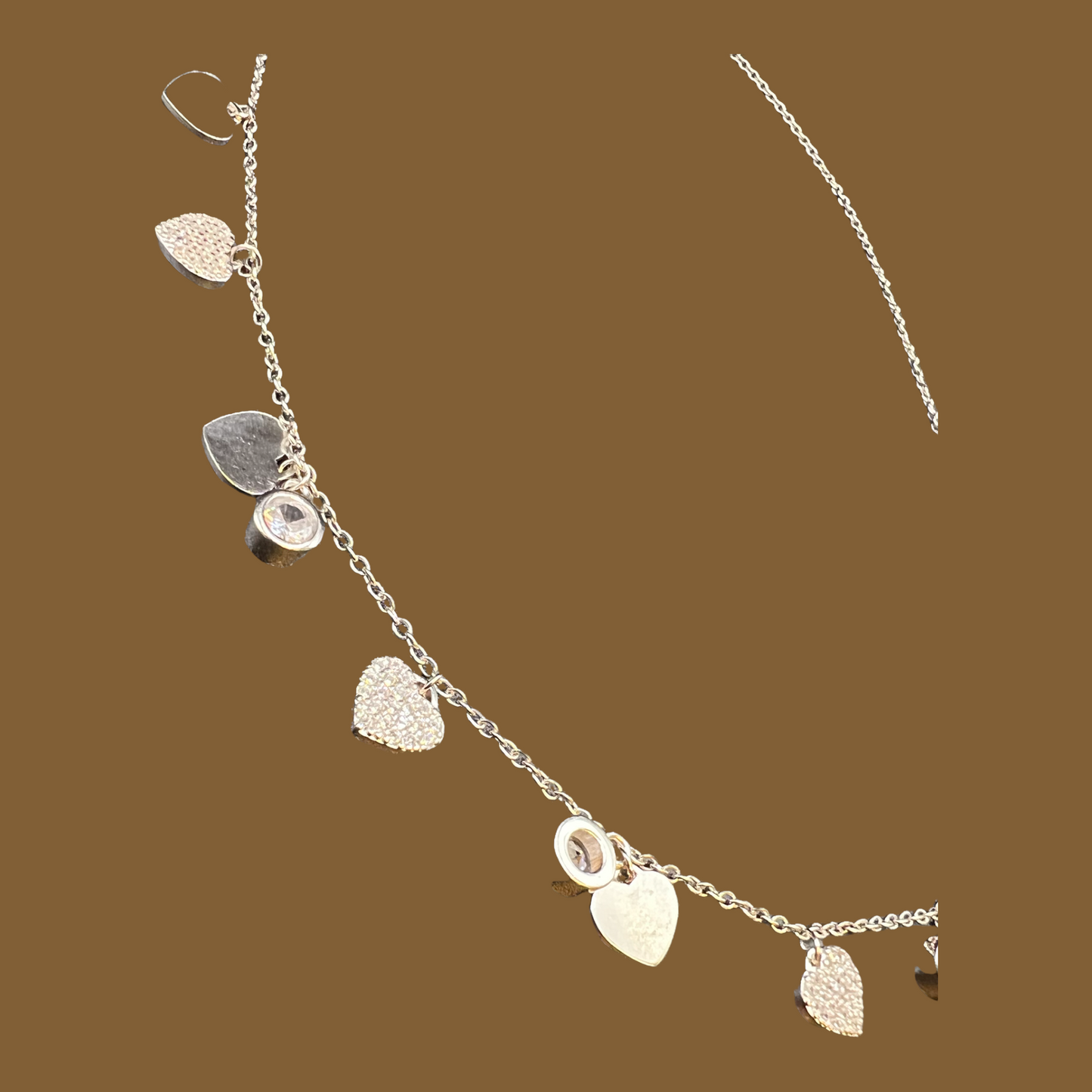 Hearts Of Luck Sterling Silver Necklace